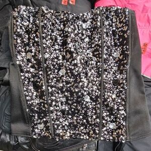 Lane Bryant Black Sequin Bodysuit